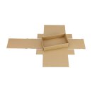 Folding box 5.4 x 10.5 x 2.5 cm, brown, with lid, kraft cardboard - 10 boxes/set