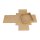 Folding box 15.5 x 15.5 x 2.5 cm, brown, with lid, kraft cardboard - 10 boxes/set