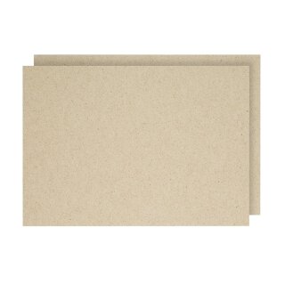 Scrapbooking Graspapier Natur DL 275 g/m² Bastelkarton umweltfreundlich zum Basteln für Karten 25 Blatt DL