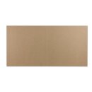 Folding card 120 x 120 mm, 283 g/m² kraft cardboard, unprinted, brown