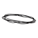 Rubber cord, black, A6, closed ring, textile braided