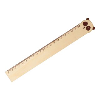 Wooden ruler Panda, 20 cm