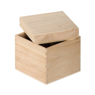 Holzbox 120 x 120 x 120 mm, mit Stülpdeckel