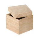 1 HOLZ-Boxen Schachtel mit Deckel Kaiserbaum 10 x 10 cm mit losem Deckel 567650 