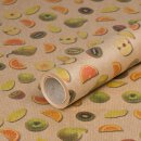 Gift wrapping paper Fruits, kraft paper, ribbed - 1 roll...