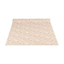 Gift wrapping paper »Flower Fantasy« brown-beige, kraft paper, ribbed - 1 roll 0.70 x 10 m