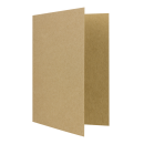 Folding card A6, kraft carton 283 g/m², unprinted, brown - 25 pcs/pack