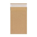 Versandtasche 165 x 100 mm, Umschlag mit Papierpolster, Braun, Kraftpapier, haftklebend