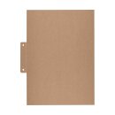 Folder A4 with filing holes and business card slot, kraft cardboard, unprinted - 10 pcs/pack