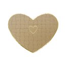 Gästebuch Puzzle Herz Kraftkarton mit Heißfolienprägung Gold - 85 Teile