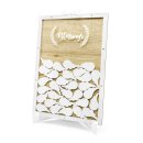 Blessings guest book, frame and angel wings, wood, white, 27.5 x 39.5 cm - 30 pieces
