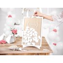 Blessings guest book, frame and angel wings, wood, white, 27.5 x 39.5 cm - 30 pieces