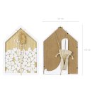 Guestbook: House and hearts, for wedding, birthday, party, wood, white - 50 pieces