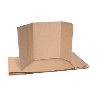 Photo folder C5 165 x 3 x 229 mm, flap and pocket, kraft cardboard, brown - 10 pcs/pack