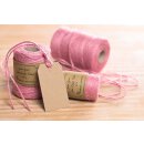 jute twine, dusky pink, jute string, 100 g, approx. 50 m, handicraft and decoration