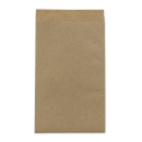 Paper bag, smooth, 95 x 132 mm, kraft paper, brown, with Flap - 100 pcs./pack