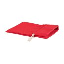 Red cotton bag with light drawstring, 9 x 12 cm, fabric bag, gift bag