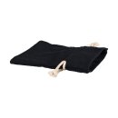 Black cotton bag with light drawstring, 9 x 12 cm, cloth bag, gift bag