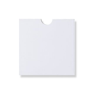 Envelope, CD cover, white, 125 x 125 mm, cardboard, with grip hole, sturdy