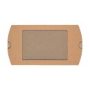 Pillow Box C5 window, 229 x 162 mm, cardboard, beige, Manila Kraft