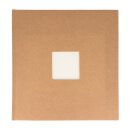 Guestbook with window, 24,5 x 23,5 cm hard cover, 32 sheets cream-coloured, unprinted, thread-stitching, adhesive binding