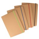 Notebook A5 kraft cardboard, 48 sheets, squared, with...