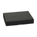 Faltschachtel 10 x 14 x 2,5 cm, Schwarz, mit Deckel, Recyclingkarton - 10 Schachteln/Set