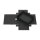Faltschachtel 10 x 14 x 2,5 cm, Schwarz, mit Deckel, Recyclingkarton - 10er Set