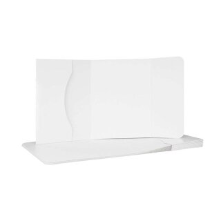 Folder 15 x 21 cm, white, with flap and inside pocket, premium carton 285 g/m² - 10 pcs/pack