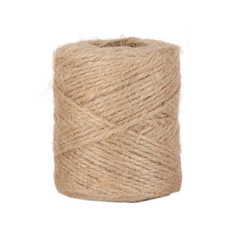 50m Natural Rustic Jute Hessian Yarn Thread String Craft Twine Card Tag Hanging 