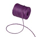 Jute yarn lavender, single color, 100 g, about 50 m, jute...