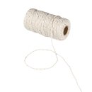 Bakers twine silver and white, 100 m cotton yarn for...