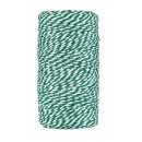 Bakers twine  dark green and white, 100 m cotton yarn for...