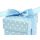 10 Miniboxes Blue Polka with lid and satin ribbon for presents