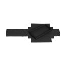 Faltschachtel 11,5 x 22,5 x 3 cm, Schwarz, Deckel, Recyclingkarton - 10er Set
