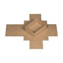 Folding box 11.5 x 15.5 x 5 cm, brown, with lid, kraft...