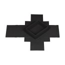 Faltschachtel 11,5 x 15,5 x 5 cm, Schwarz, Deckel, Recyclingkarton - 10er Set