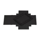 Faltschachtel 11,5 x 15,5 x 5 cm, Schwarz, Deckel, Recyclingkarton - 10er Set
