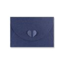 Kuvert C6, 114 x 162 mm, Blau, Schmetterlingsverschluss, matt schimmernde Textur