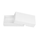 Faltschachtel 5,4 x 10,5 x 2,5 cm, Weiß, mit Deckel, Karton - 10 Schachteln/Set