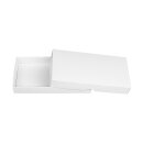 Folding box 11.5 x 22.5 x 3 cm, white, with lid,...