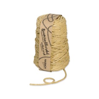 Cord made of recycled cotton, 5 mm x 80 m, approx. 500 g, coloured Straw