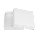 Folding box 10.4 x 10.4 x 2.5 cm, white, with lid,...