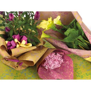 Blumenpapier Veronica, nassfest, verschiedene Farben zur Auswahl - Rolle 0,70 x 50 m