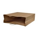 Paper carrier bag 45 x 49 x 15 cm, brown, ribbed,...