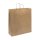 Paper carrier bag 45 x 49 x 15 cm, brown, ribbed, unprinted, kraft paper 100 g/m², cord handle