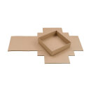Faltschachtel 22 x 22 x 6 cm, Braun, mit Deckel,...