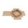 Folding box 22 x 22 x 6 cm, brown, with lid, kraft cardboard - set of 10