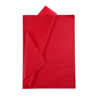 Rotes Seidenpapier, Pack mit 25 Bögen á 50 x 70 cm Rot