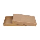 Faltschachtel 15,2 x 21,4 x 2,5 cm, Braun, mit Deckel, Kraftkarton - 10 Schachteln/Set